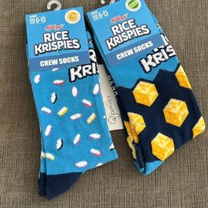 RICE KRISPIES Crew Socks (1 Pair) 6-13 NWT